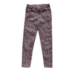 Zara Pink + Black Animal Print Skinny Jeans Size 8
